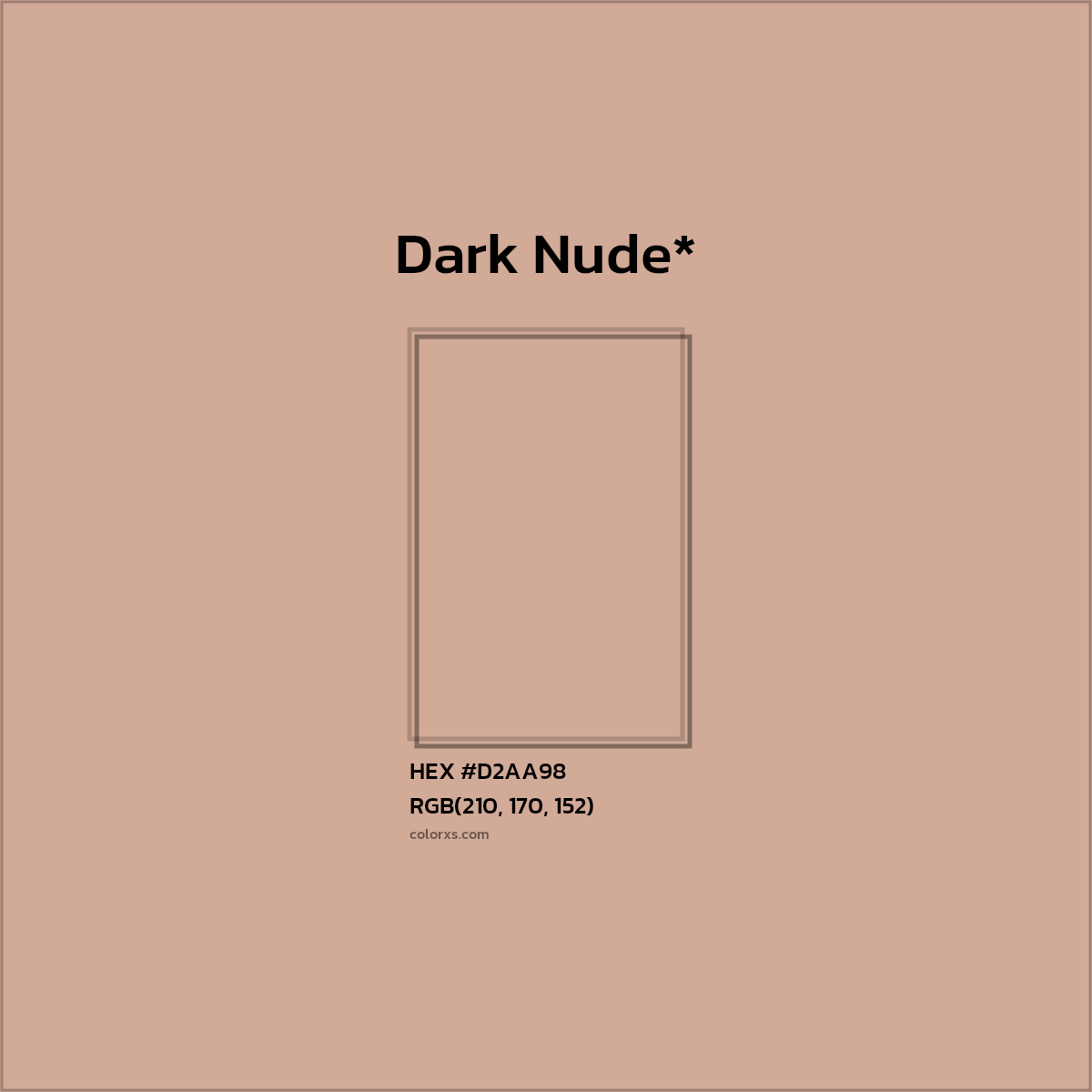 HEX #D2AA98 Color Name, Color Code, Palettes, Similar Paints, Images