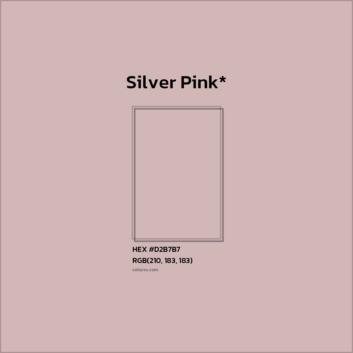 HEX #D2B7B7 Color Name, Color Code, Palettes, Similar Paints, Images