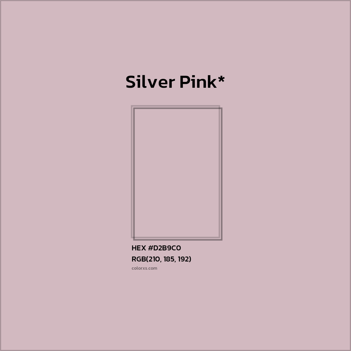 HEX #D2B9C0 Color Name, Color Code, Palettes, Similar Paints, Images