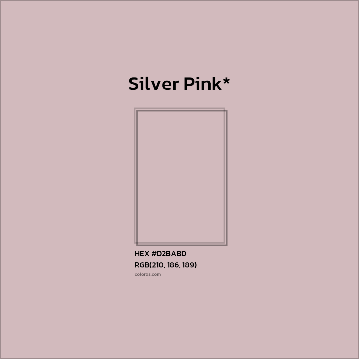 HEX #D2BABD Color Name, Color Code, Palettes, Similar Paints, Images