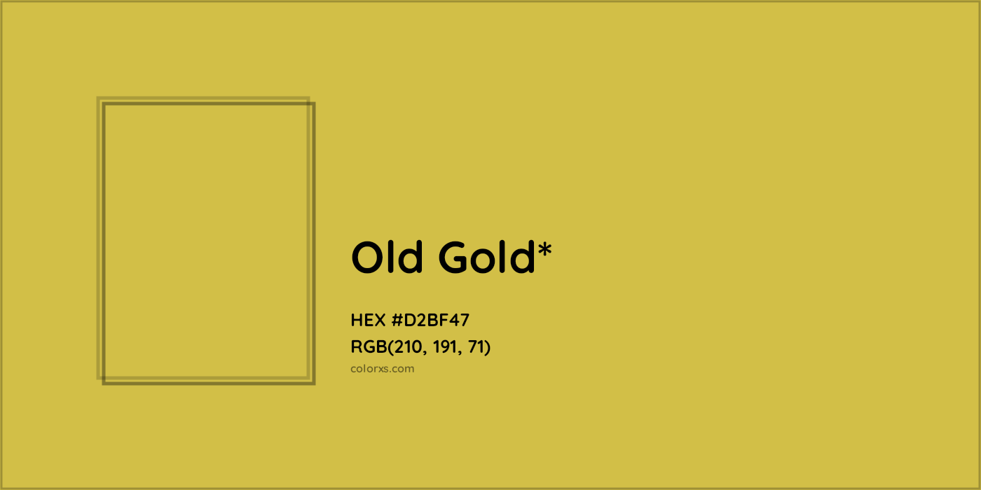 HEX #D2BF47 Color Name, Color Code, Palettes, Similar Paints, Images