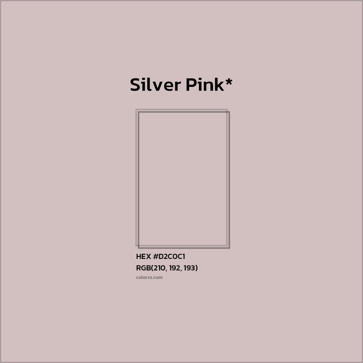 HEX #D2C0C1 Color Name, Color Code, Palettes, Similar Paints, Images