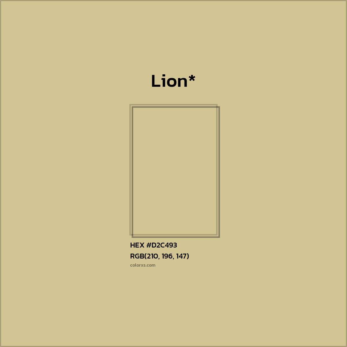 HEX #D2C493 Color Name, Color Code, Palettes, Similar Paints, Images