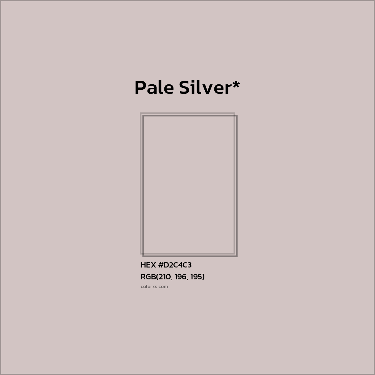HEX #D2C4C3 Color Name, Color Code, Palettes, Similar Paints, Images