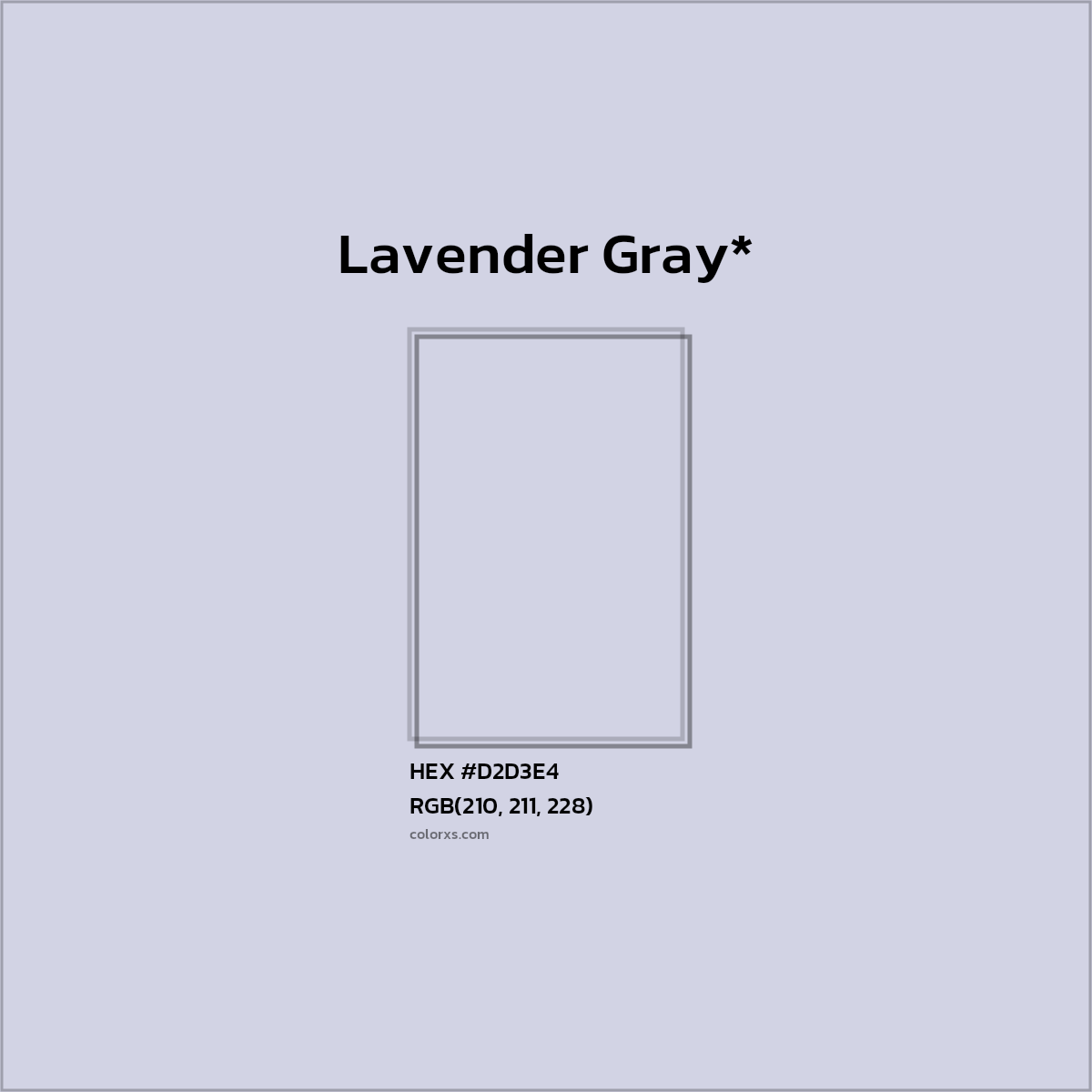 HEX #D2D3E4 Color Name, Color Code, Palettes, Similar Paints, Images