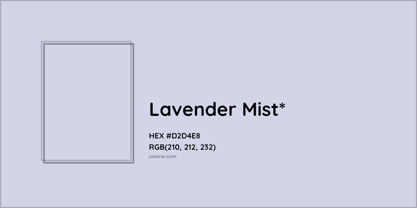 HEX #D2D4E8 Color Name, Color Code, Palettes, Similar Paints, Images