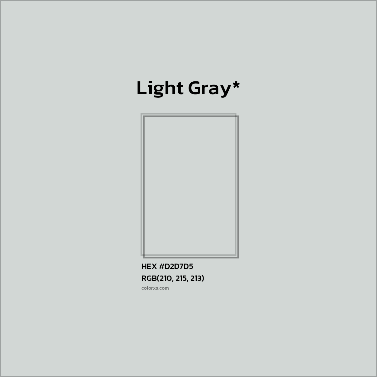 HEX #D2D7D5 Color Name, Color Code, Palettes, Similar Paints, Images