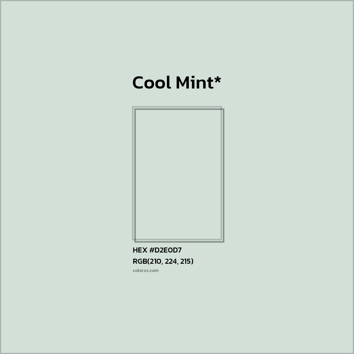 HEX #D2E0D7 Color Name, Color Code, Palettes, Similar Paints, Images