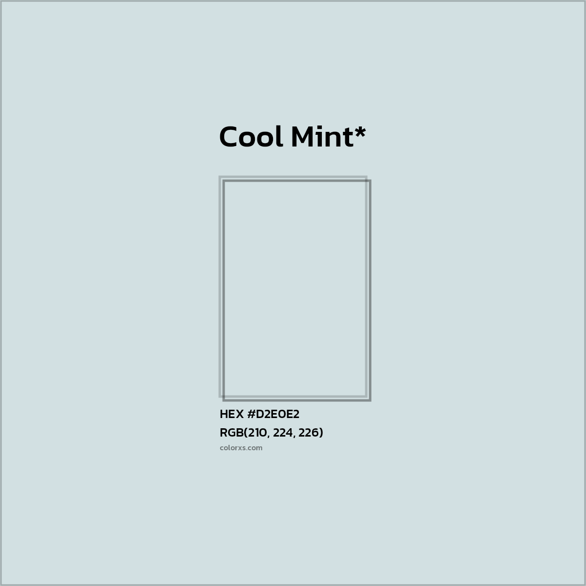 HEX #D2E0E2 Color Name, Color Code, Palettes, Similar Paints, Images