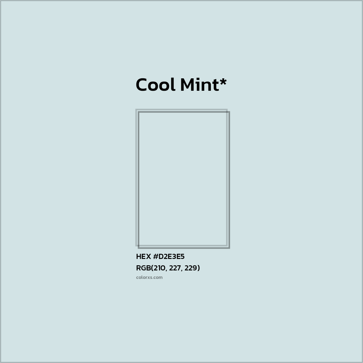 HEX #D2E3E5 Color Name, Color Code, Palettes, Similar Paints, Images