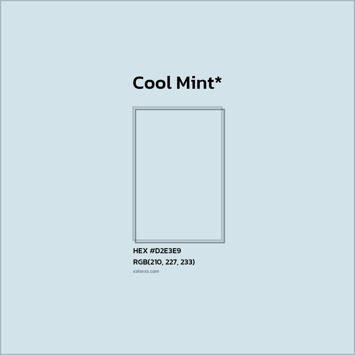 HEX #D2E3E9 Color Name, Color Code, Palettes, Similar Paints, Images