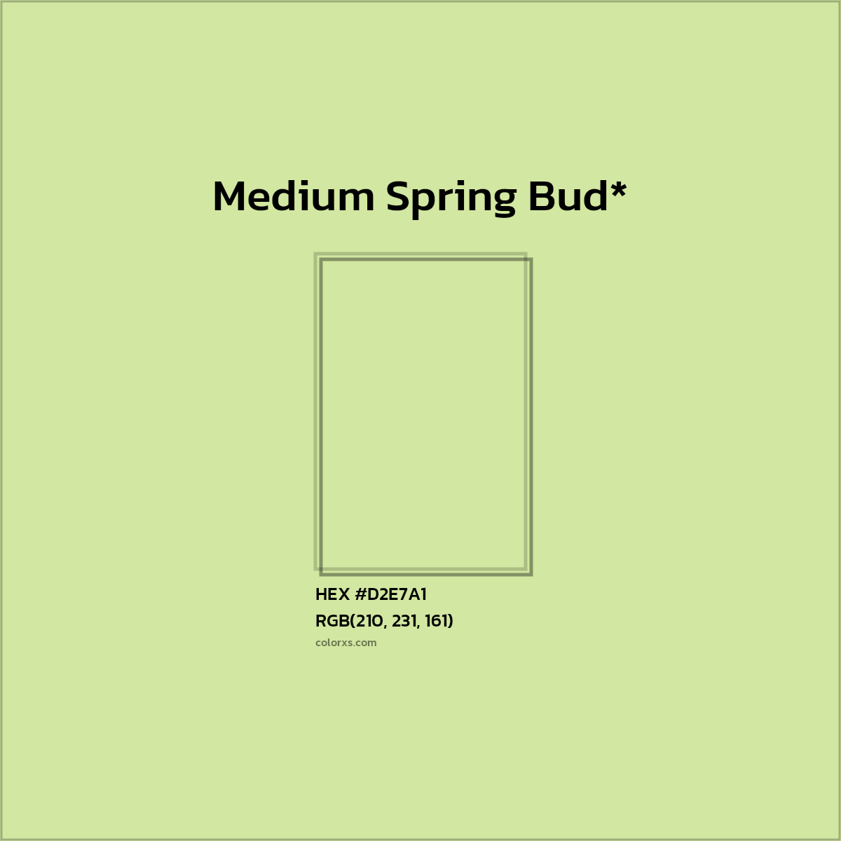 HEX #D2E7A1 Color Name, Color Code, Palettes, Similar Paints, Images