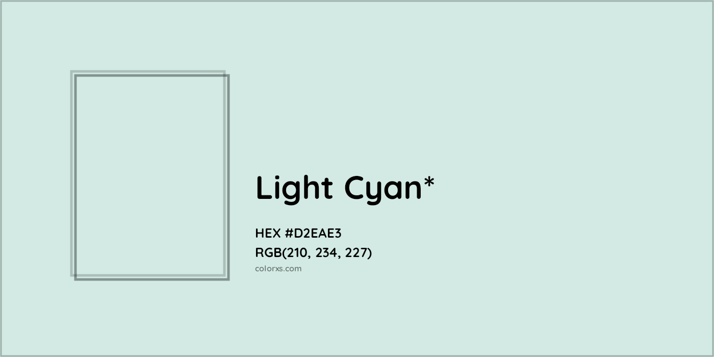 HEX #D2EAE3 Color Name, Color Code, Palettes, Similar Paints, Images