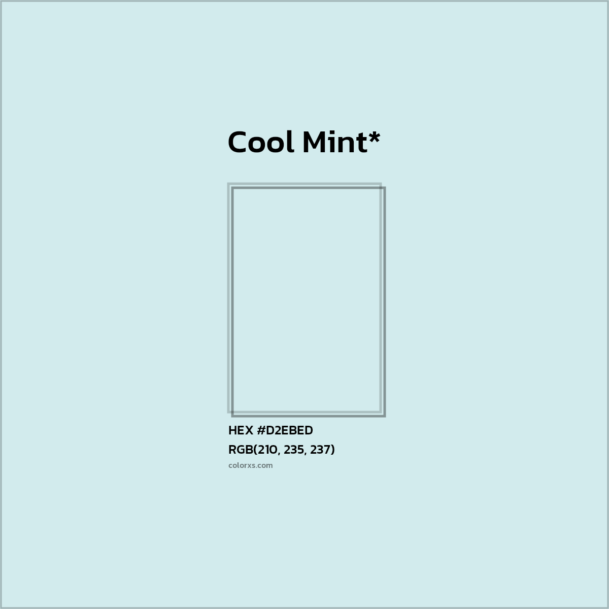HEX #D2EBED Color Name, Color Code, Palettes, Similar Paints, Images