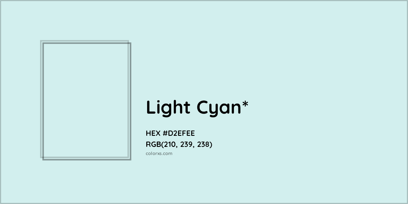 HEX #D2EFEE Color Name, Color Code, Palettes, Similar Paints, Images