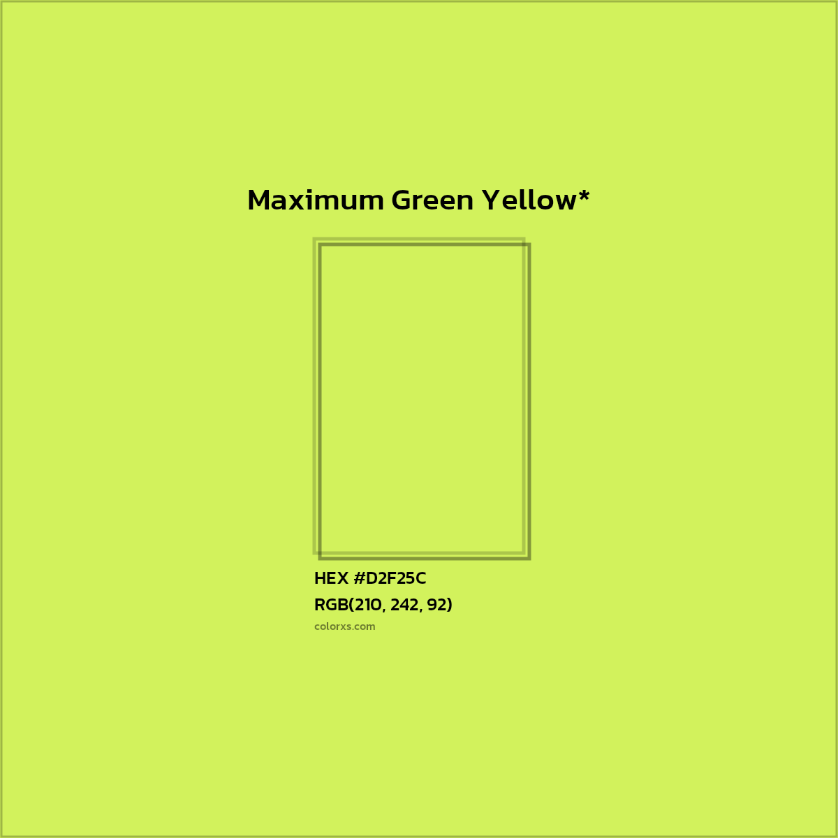 HEX #D2F25C Color Name, Color Code, Palettes, Similar Paints, Images