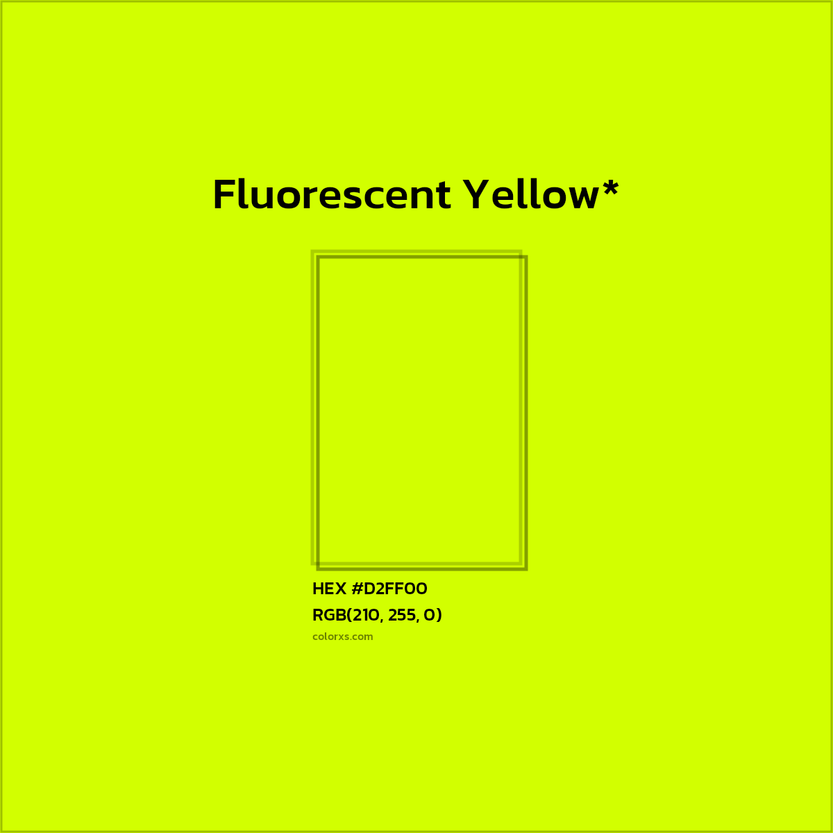 #D2FF00 hex color. RGB, RYB, CMYK, HSL, HSV codes and color conversions. Matching color names, palettes, paints.