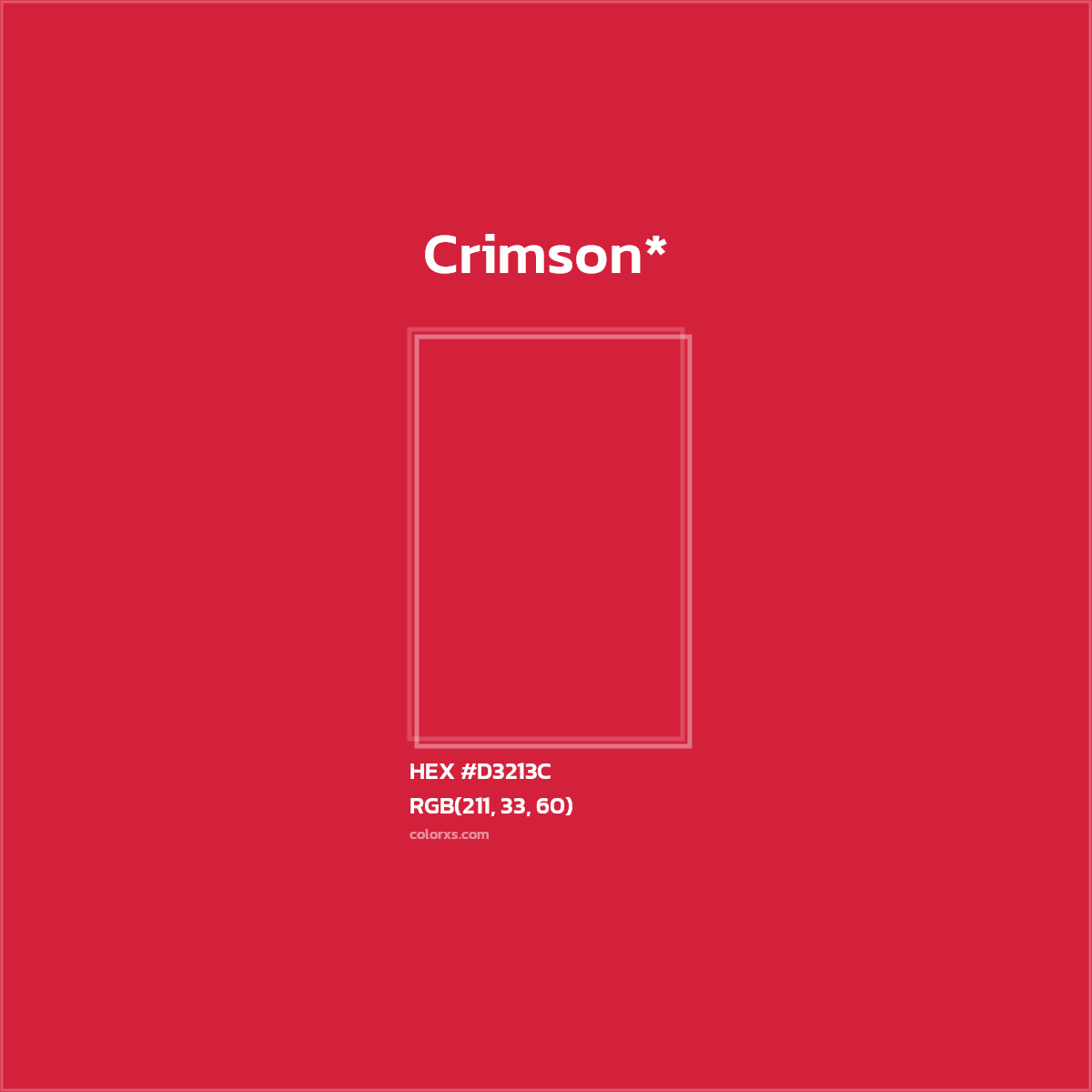 HEX #D3213C Color Name, Color Code, Palettes, Similar Paints, Images