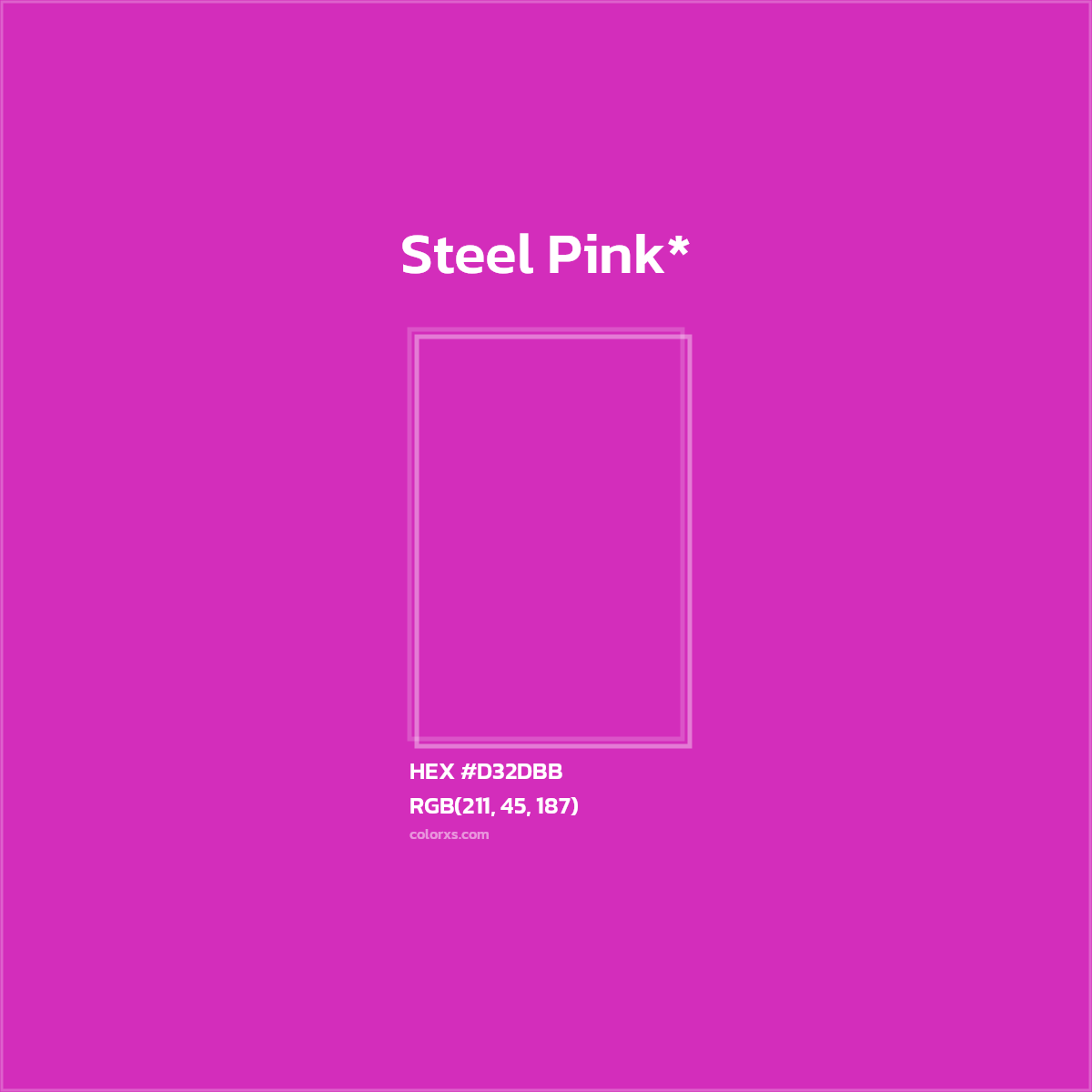 HEX #D32DBB Color Name, Color Code, Palettes, Similar Paints, Images