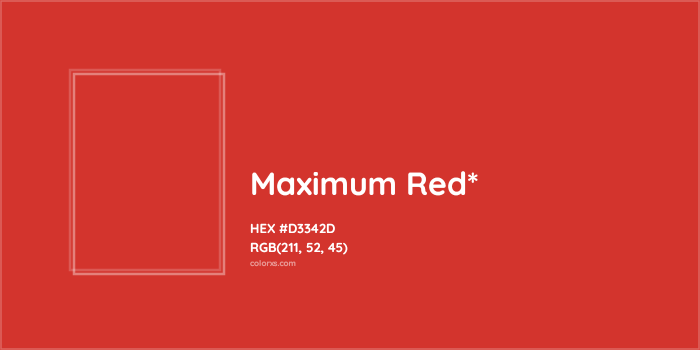 HEX #D3342D Color Name, Color Code, Palettes, Similar Paints, Images