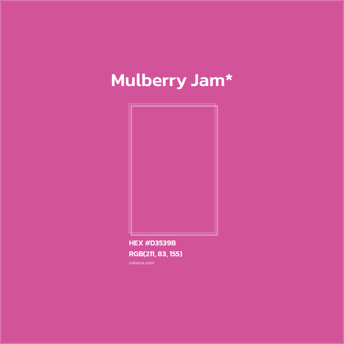 HEX #D3539B Color Name, Color Code, Palettes, Similar Paints, Images