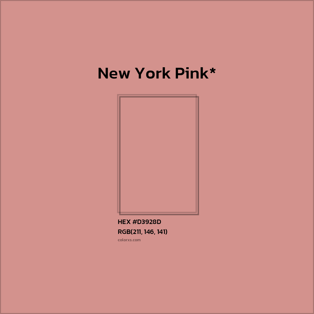 HEX #D3928D Color Name, Color Code, Palettes, Similar Paints, Images