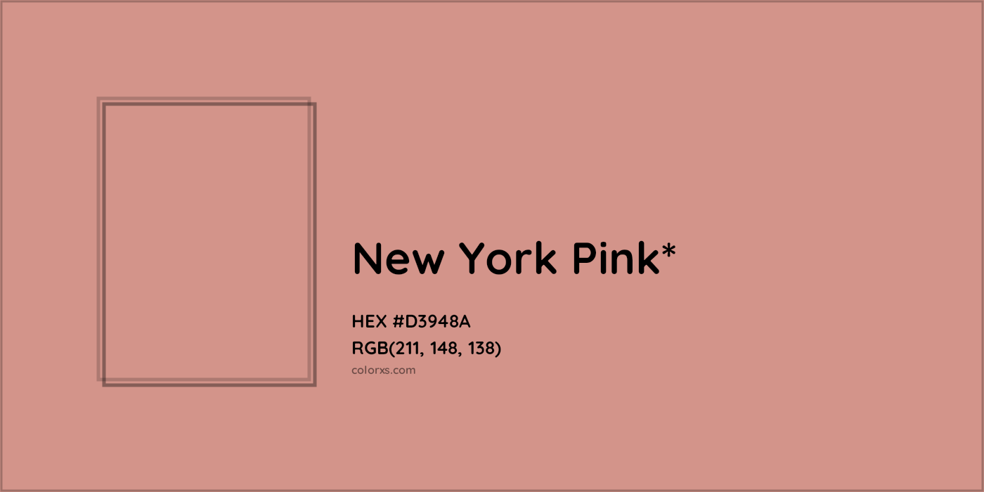 HEX #D3948A Color Name, Color Code, Palettes, Similar Paints, Images