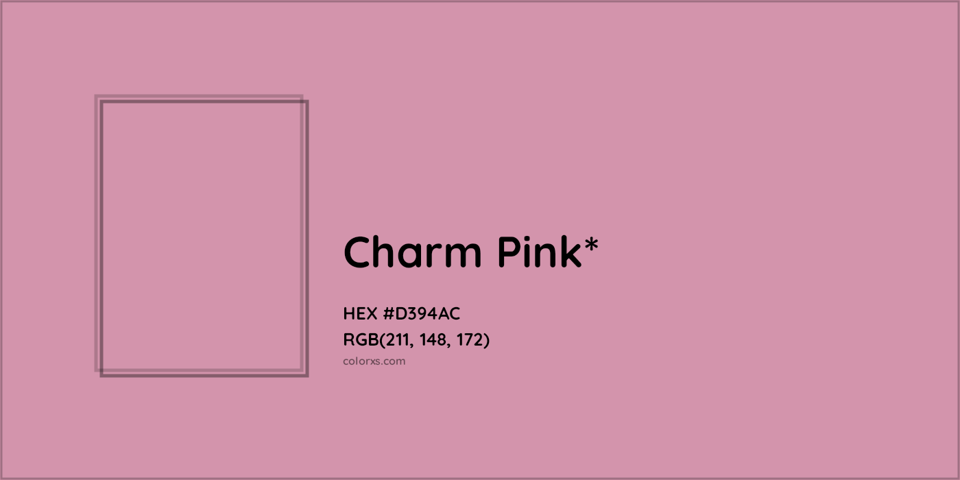 HEX #D394AC Color Name, Color Code, Palettes, Similar Paints, Images
