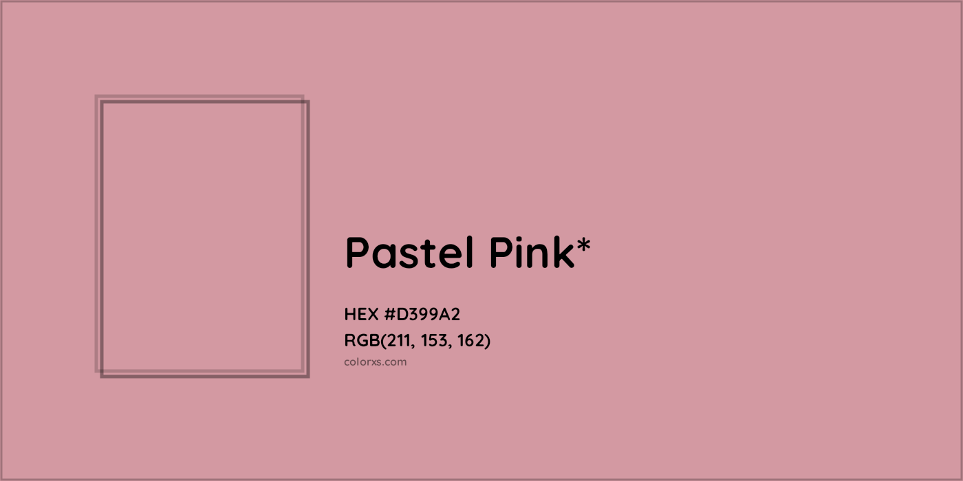 HEX #D399A2 Color Name, Color Code, Palettes, Similar Paints, Images