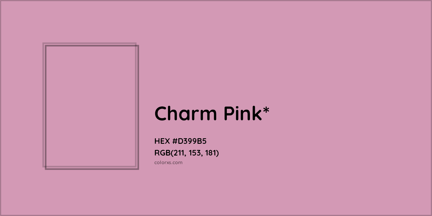 HEX #D399B5 Color Name, Color Code, Palettes, Similar Paints, Images
