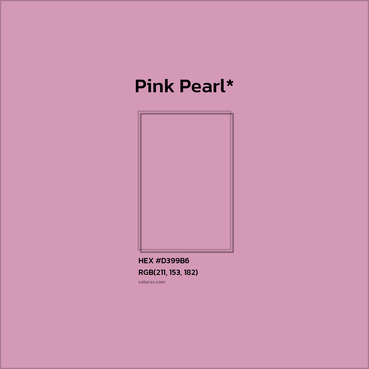 HEX #D399B6 Color Name, Color Code, Palettes, Similar Paints, Images