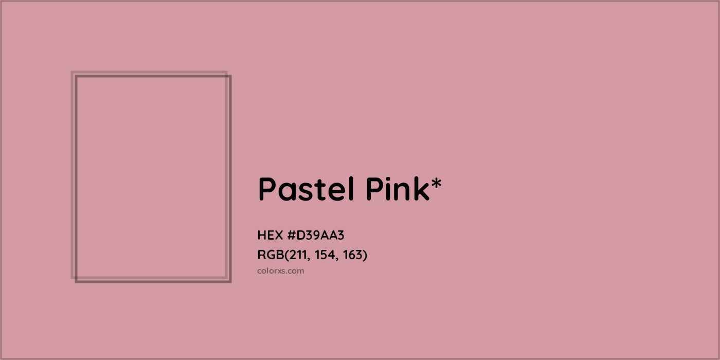 HEX #D39AA3 Color Name, Color Code, Palettes, Similar Paints, Images