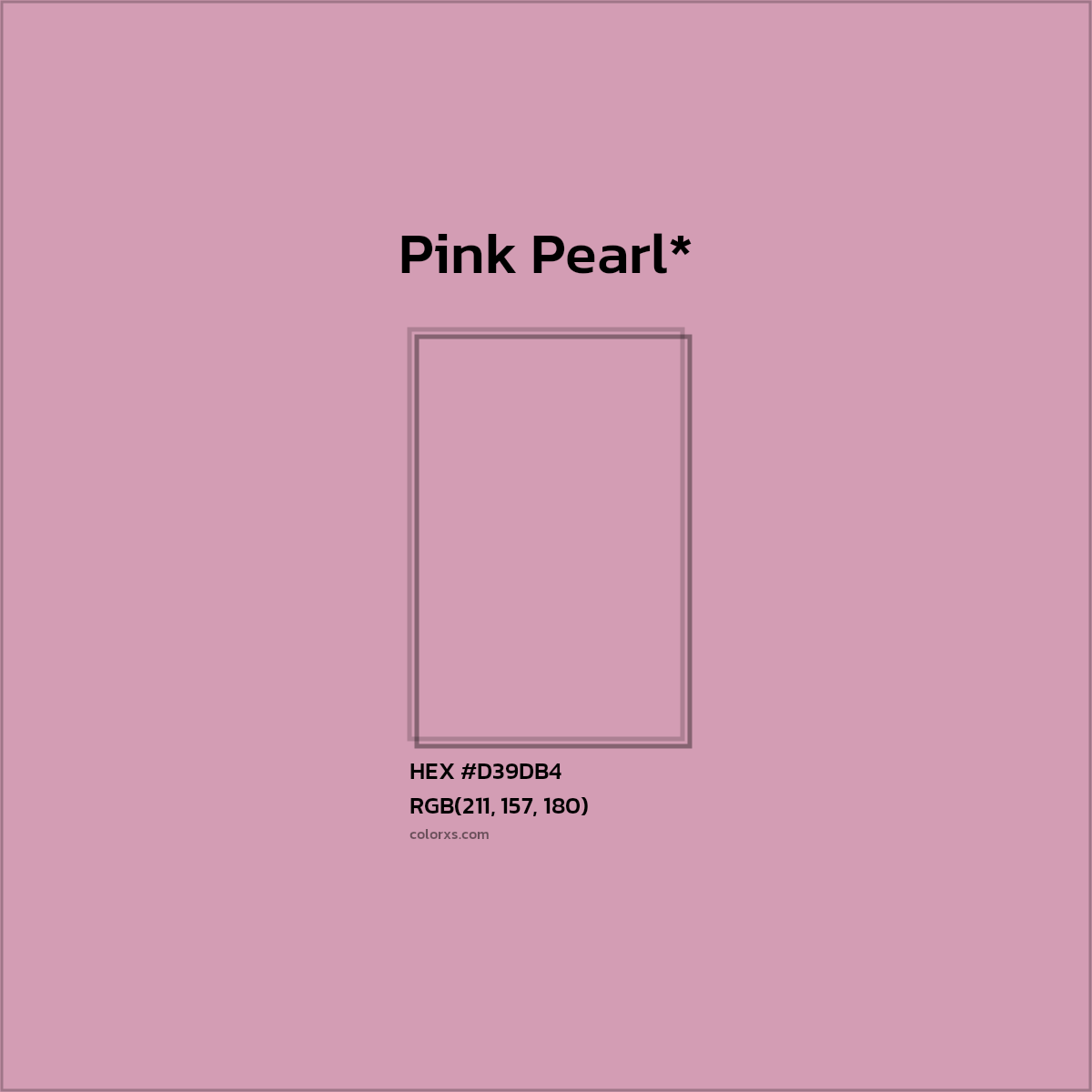 HEX #D39DB4 Color Name, Color Code, Palettes, Similar Paints, Images