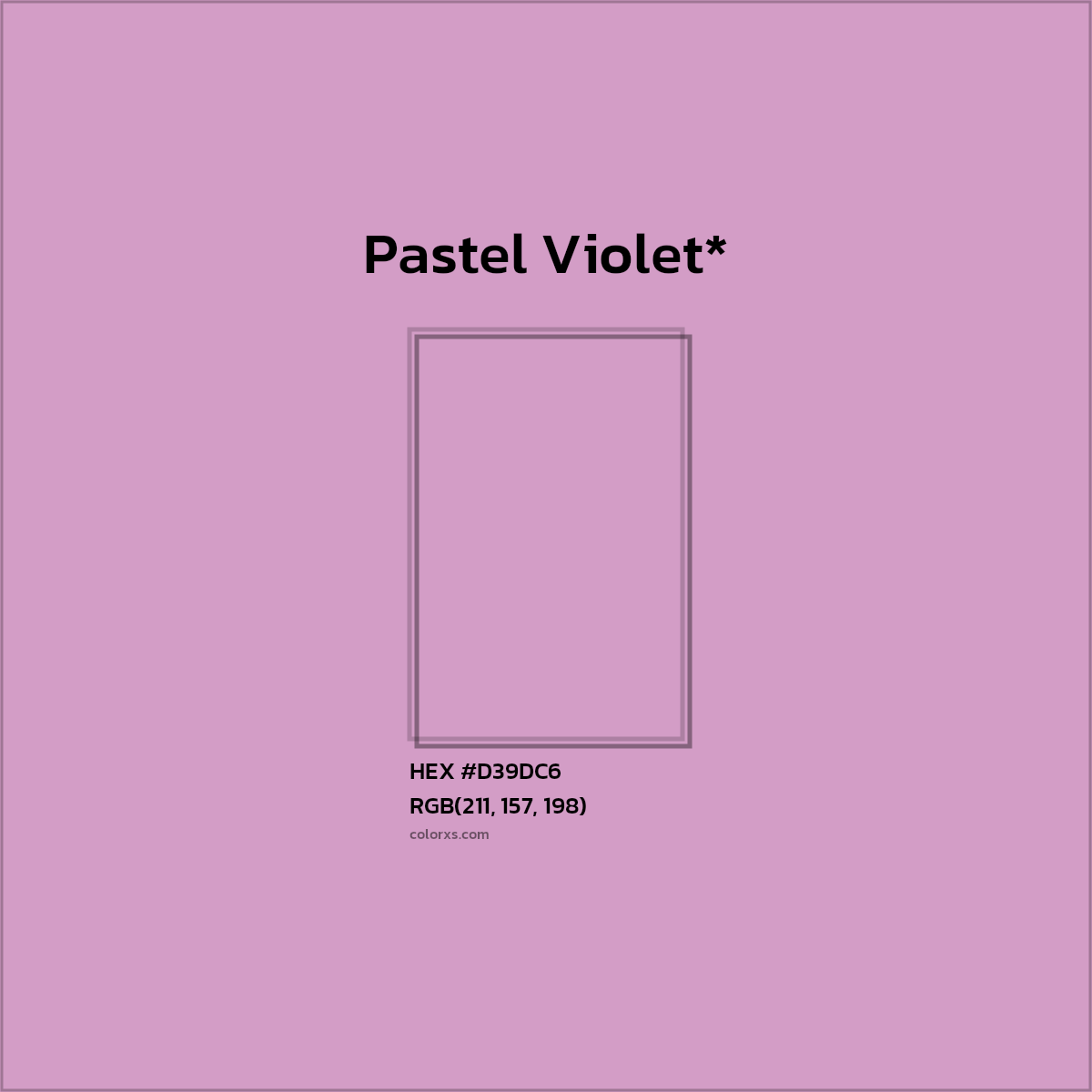 HEX #D39DC6 Color Name, Color Code, Palettes, Similar Paints, Images