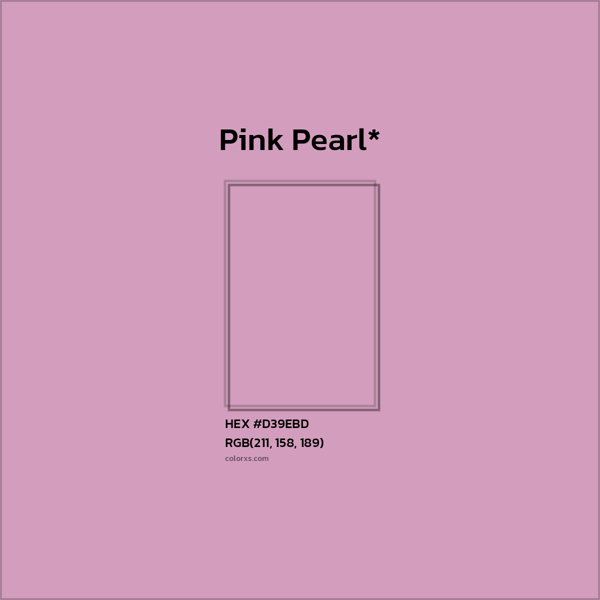 HEX #D39EBD Color Name, Color Code, Palettes, Similar Paints, Images