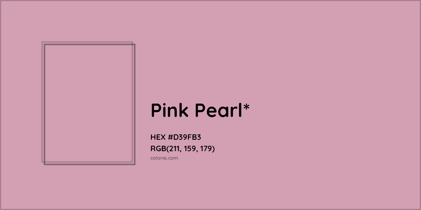 HEX #D39FB3 Color Name, Color Code, Palettes, Similar Paints, Images