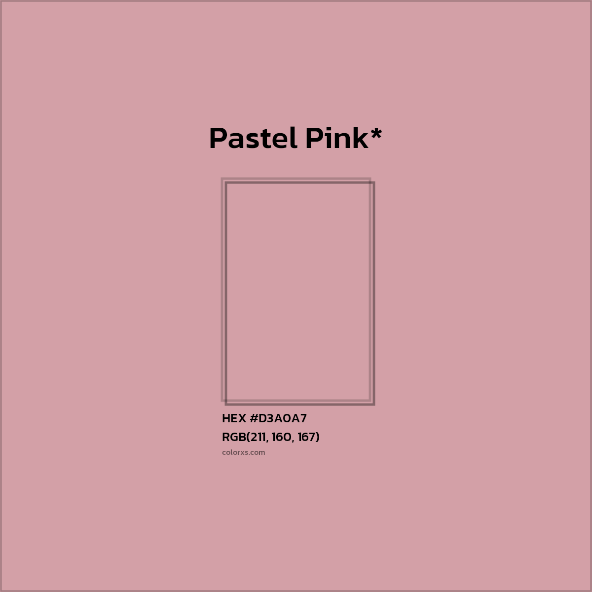 HEX #D3A0A7 Color Name, Color Code, Palettes, Similar Paints, Images