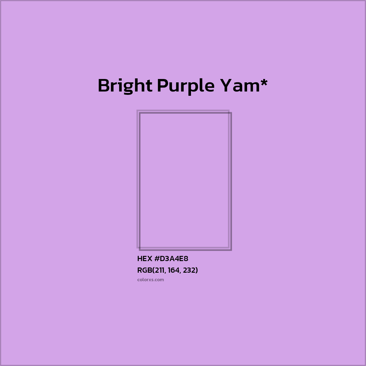 HEX #D3A4E8 Color Name, Color Code, Palettes, Similar Paints, Images