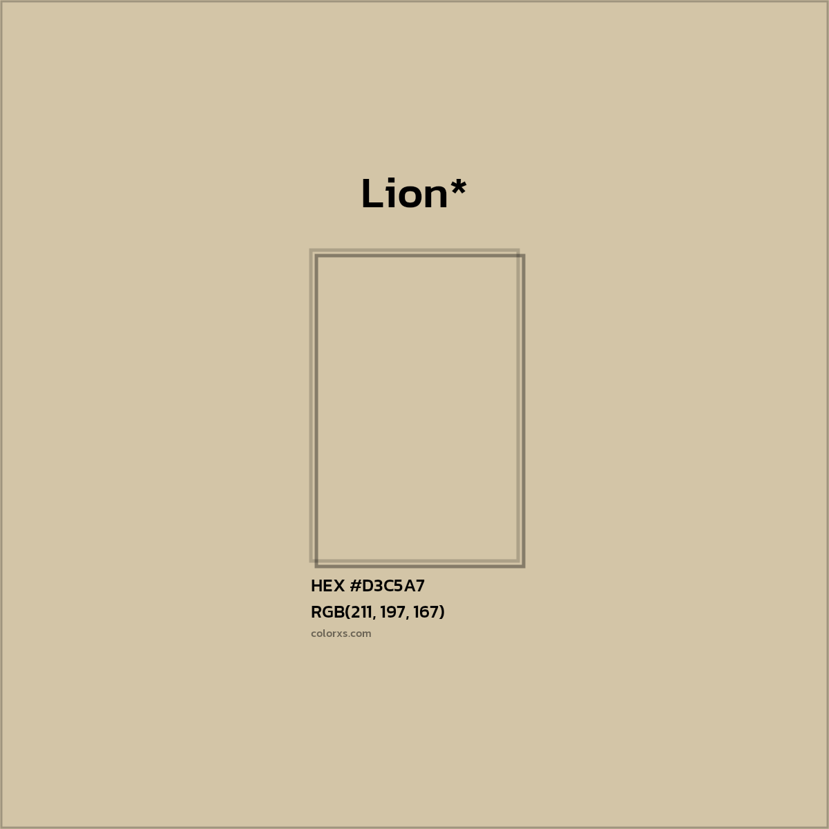 HEX #D3C5A7 Color Name, Color Code, Palettes, Similar Paints, Images