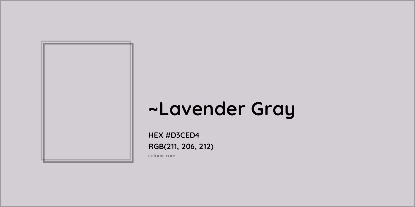 HEX #D3CED4 Color Name, Color Code, Palettes, Similar Paints, Images