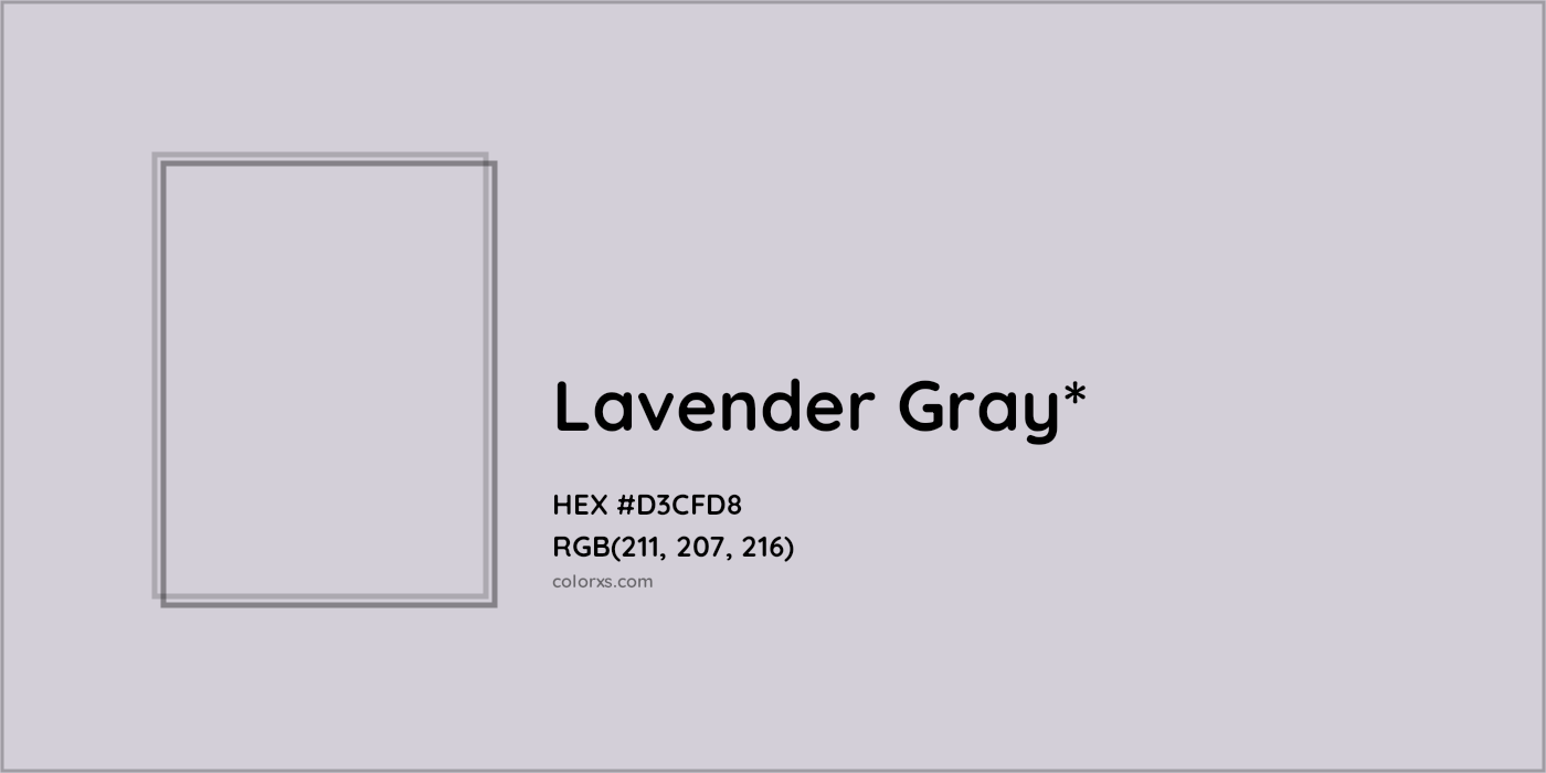 HEX #D3CFD8 Color Name, Color Code, Palettes, Similar Paints, Images