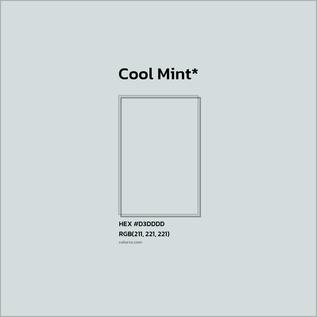 HEX #D3DDDD Color Name, Color Code, Palettes, Similar Paints, Images