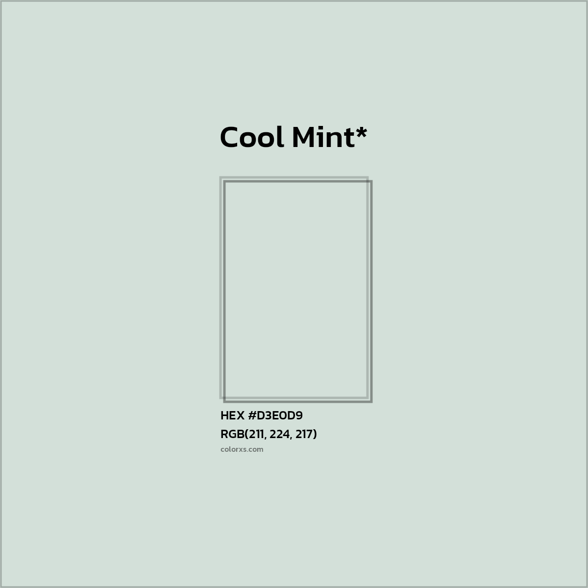 HEX #D3E0D9 Color Name, Color Code, Palettes, Similar Paints, Images