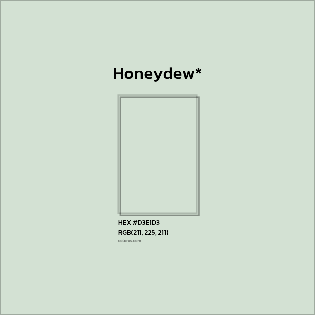 HEX #D3E1D3 Color Name, Color Code, Palettes, Similar Paints, Images