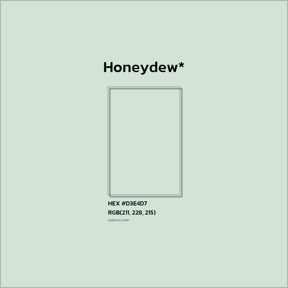 HEX #D3E4D7 Color Name, Color Code, Palettes, Similar Paints, Images