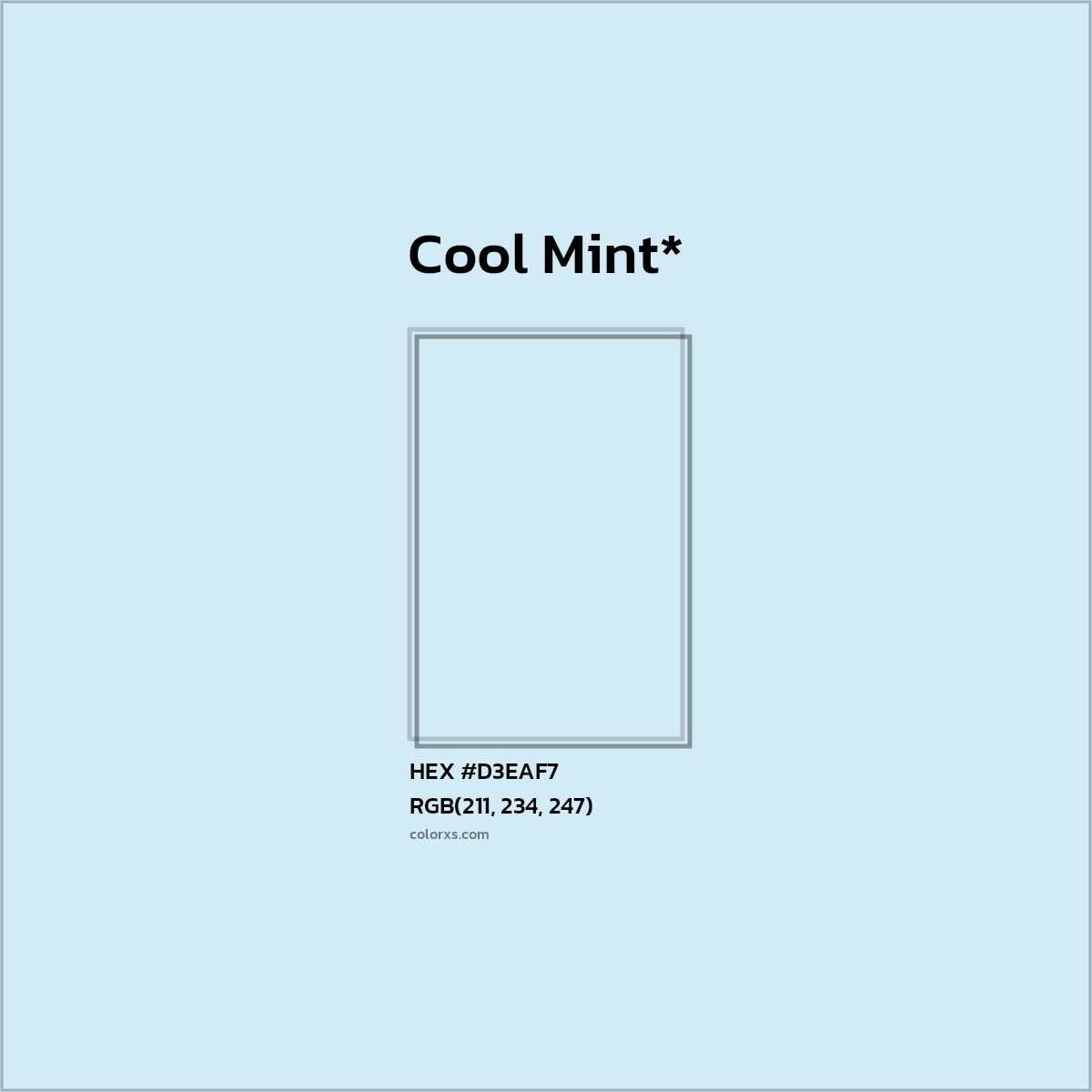 HEX #D3EAF7 Color Name, Color Code, Palettes, Similar Paints, Images