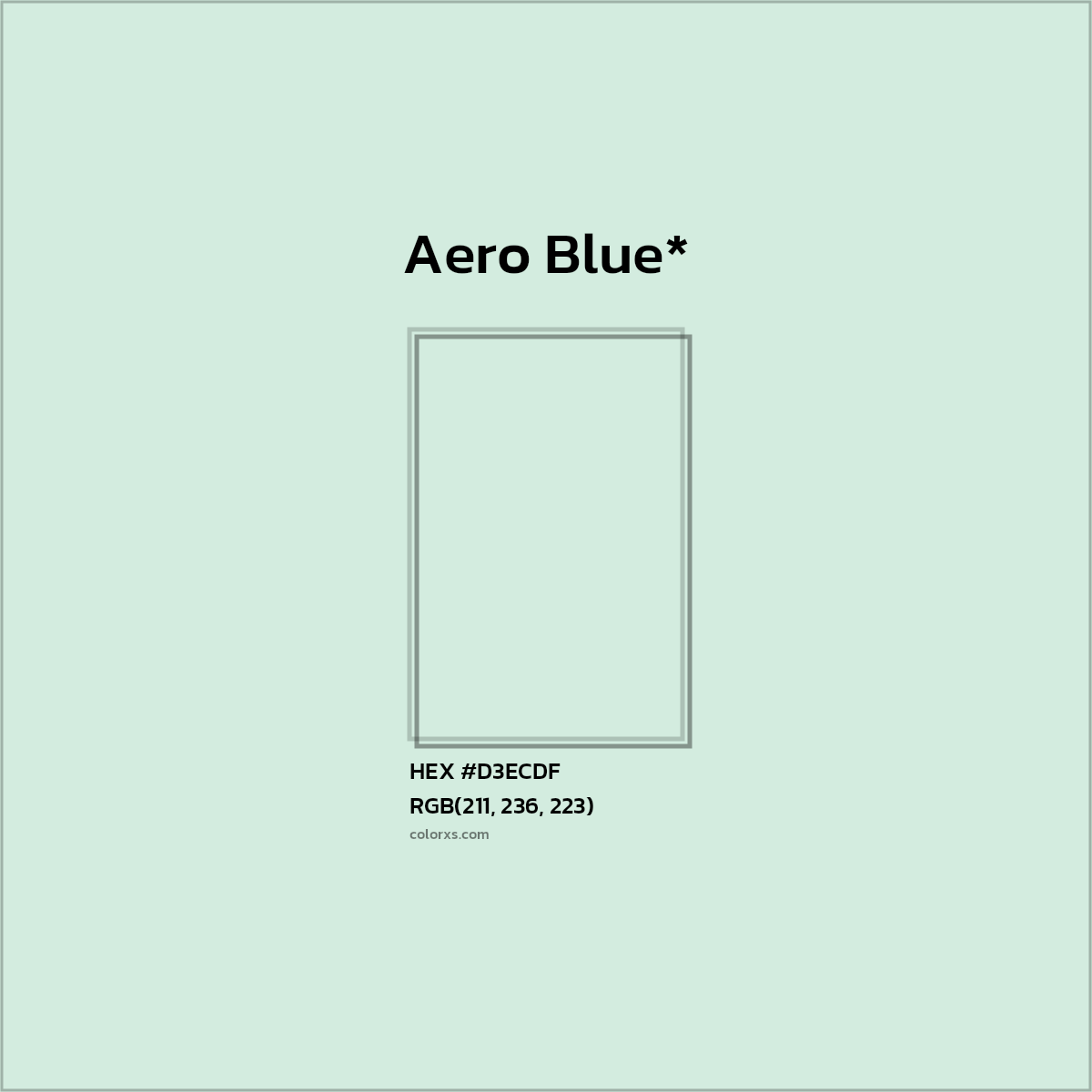 HEX #D3ECDF Color Name, Color Code, Palettes, Similar Paints, Images