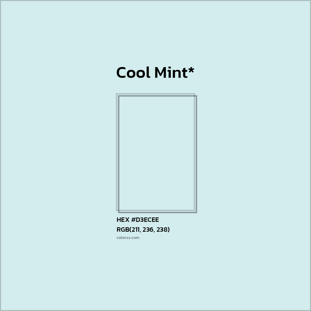 HEX #D3ECEE Color Name, Color Code, Palettes, Similar Paints, Images
