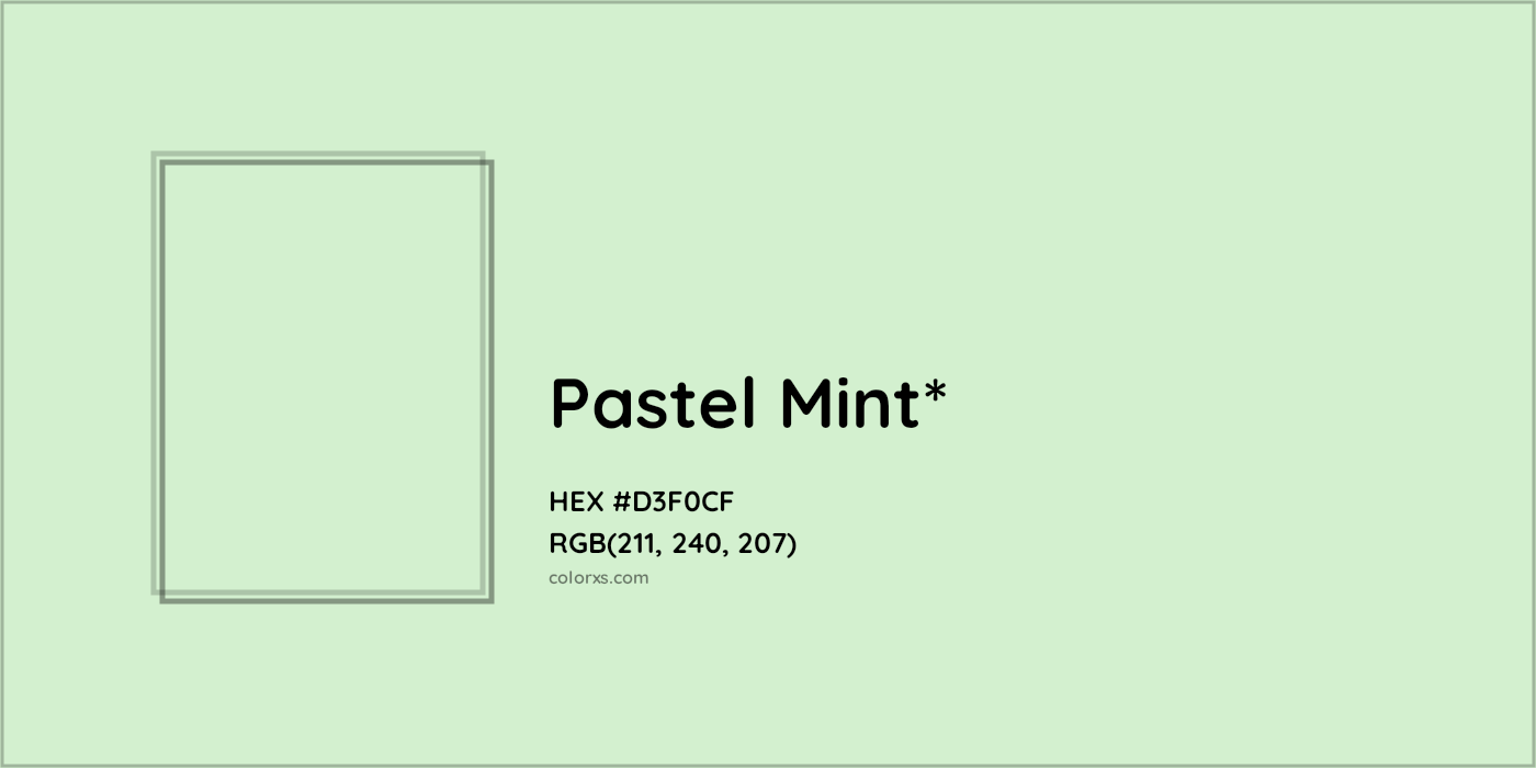 HEX #D3F0CF Color Name, Color Code, Palettes, Similar Paints, Images