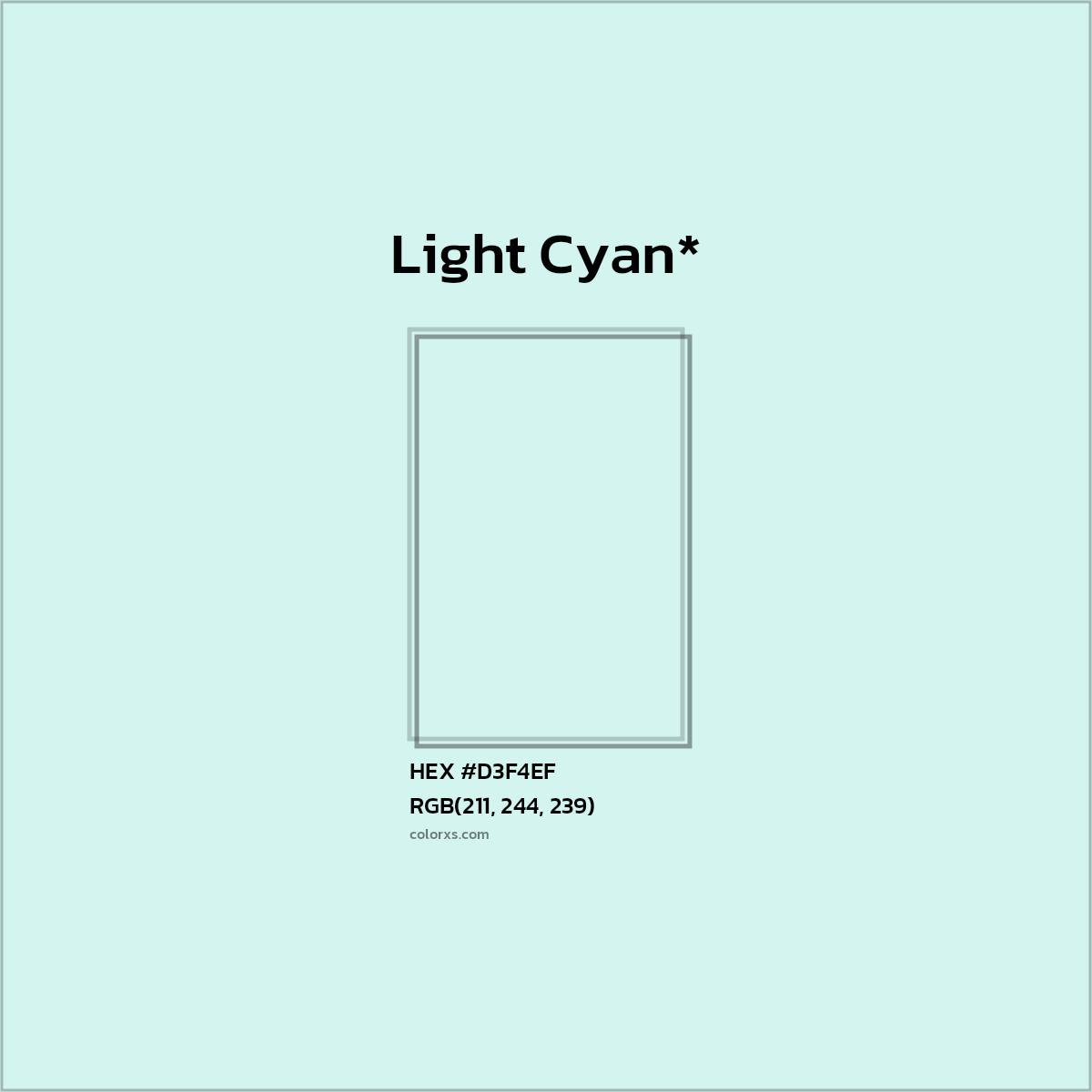 HEX #D3F4EF Color Name, Color Code, Palettes, Similar Paints, Images